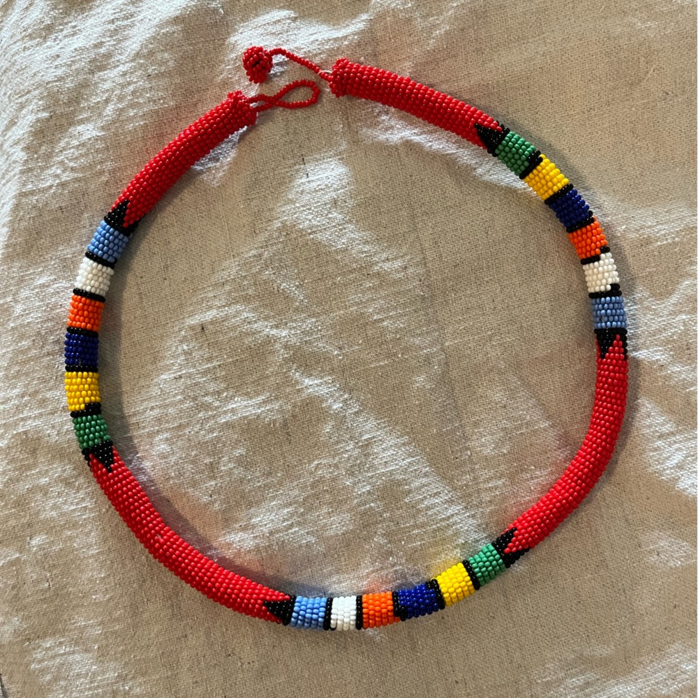 Beaded cord necklace
